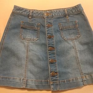 Jean button up skirt